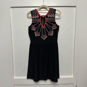 Black and orange dress, size small.